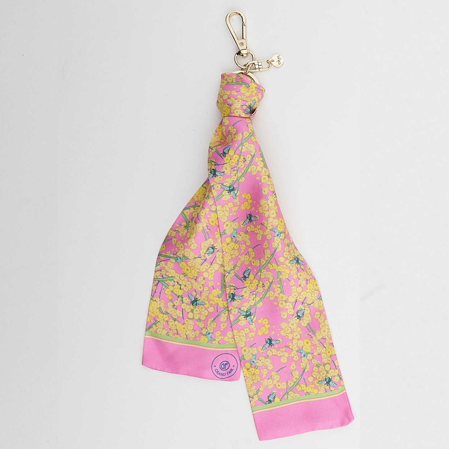 Pink Bee bag charm