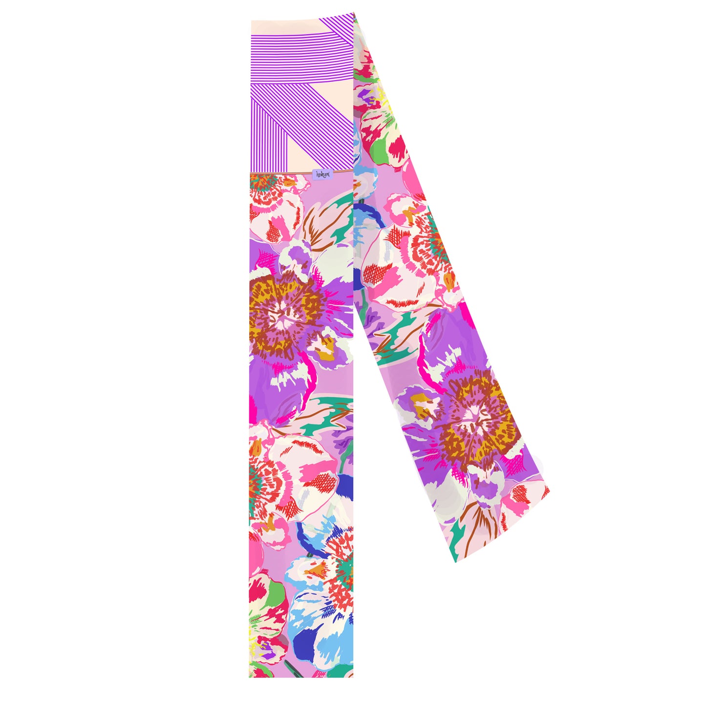 Floral burst silk scarf