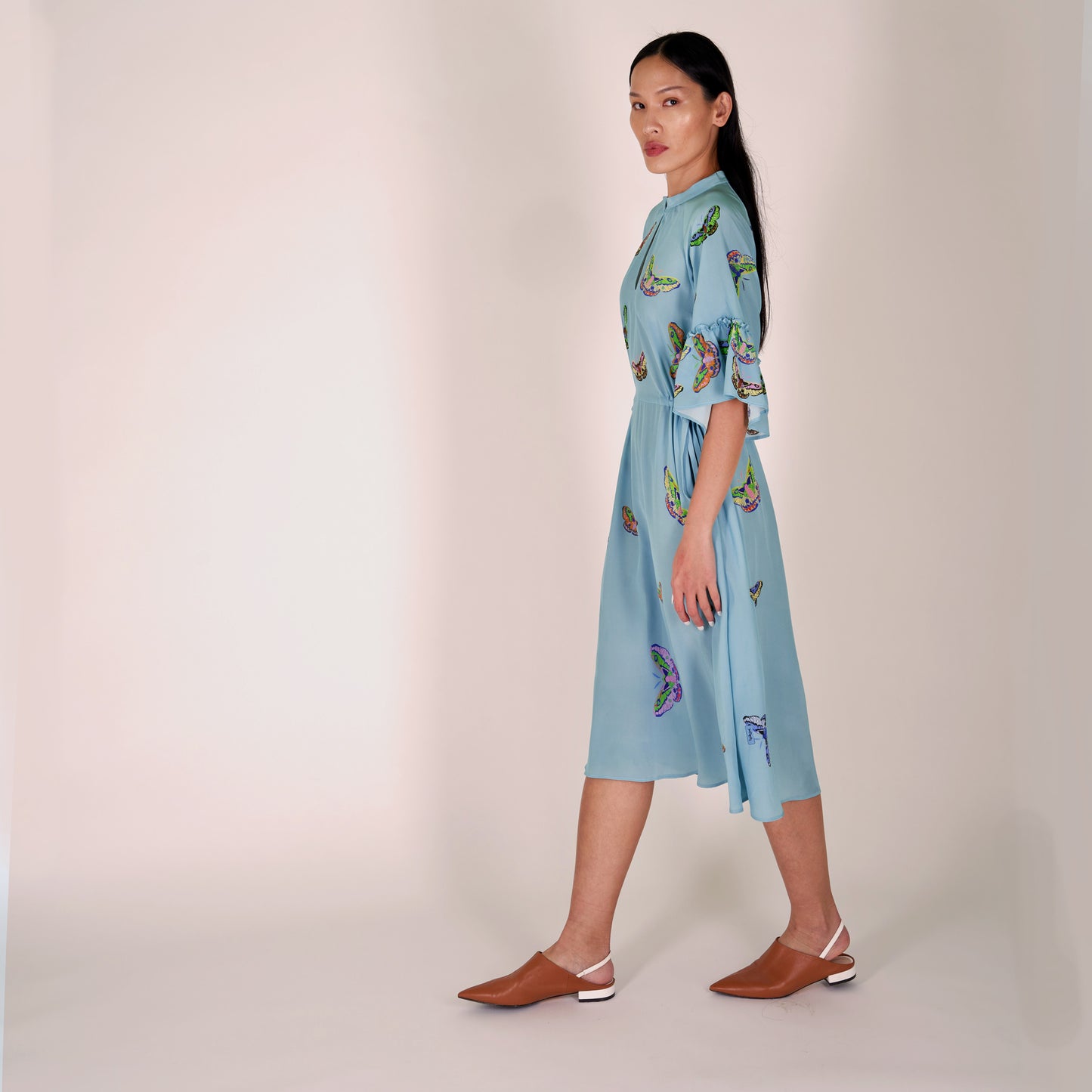 Blue Moth raglan dress