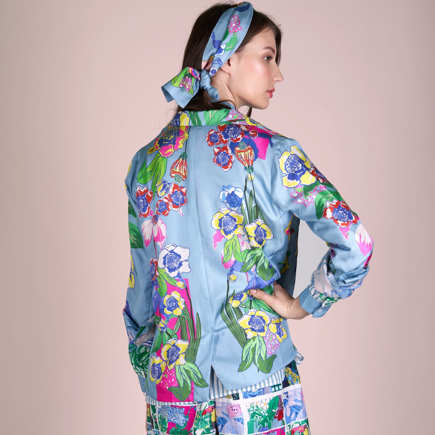 Floral & Emblem scarf