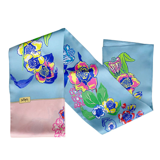 Floral & Emblem scarf